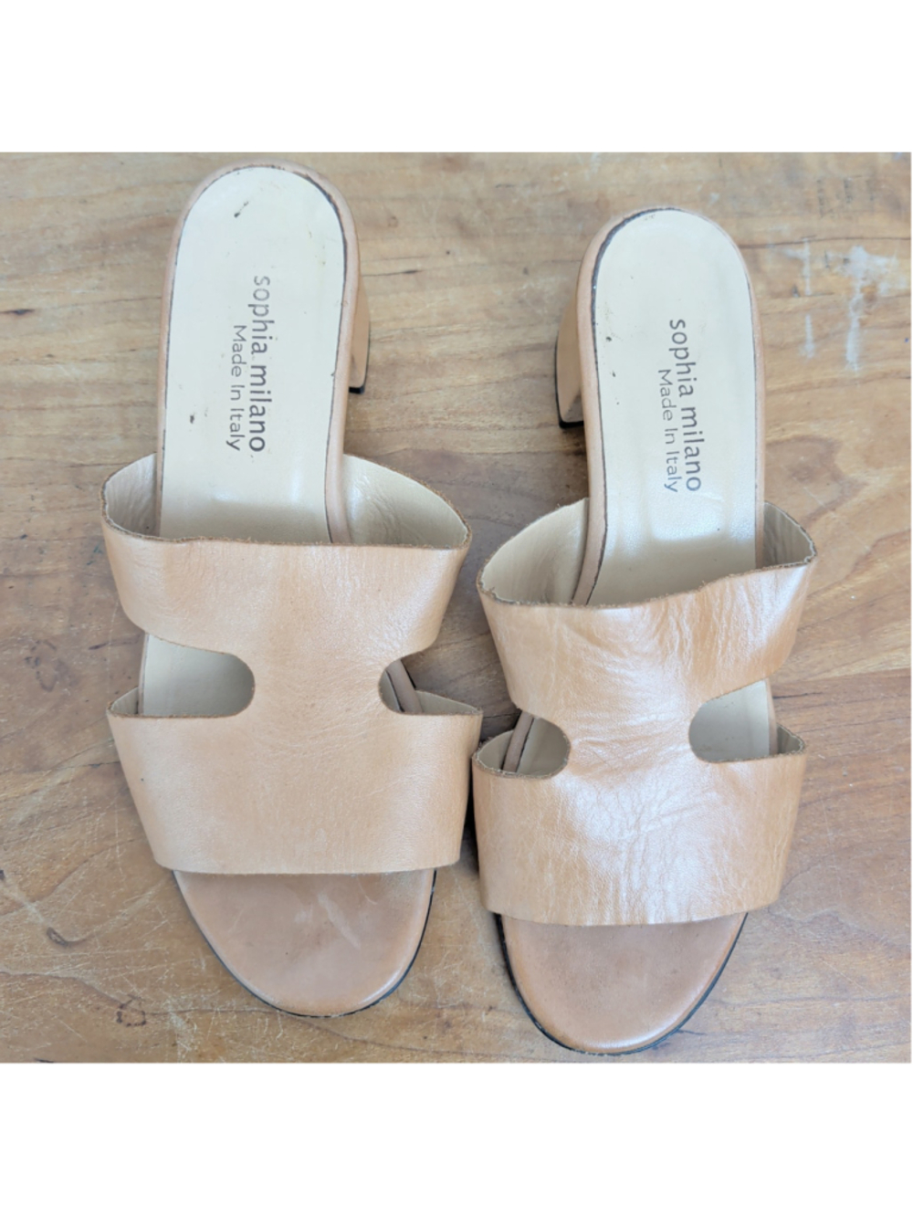 Sophia Milano Italian Made Chunky Heeled Mule Size 7.5 - Picture 8 of 8